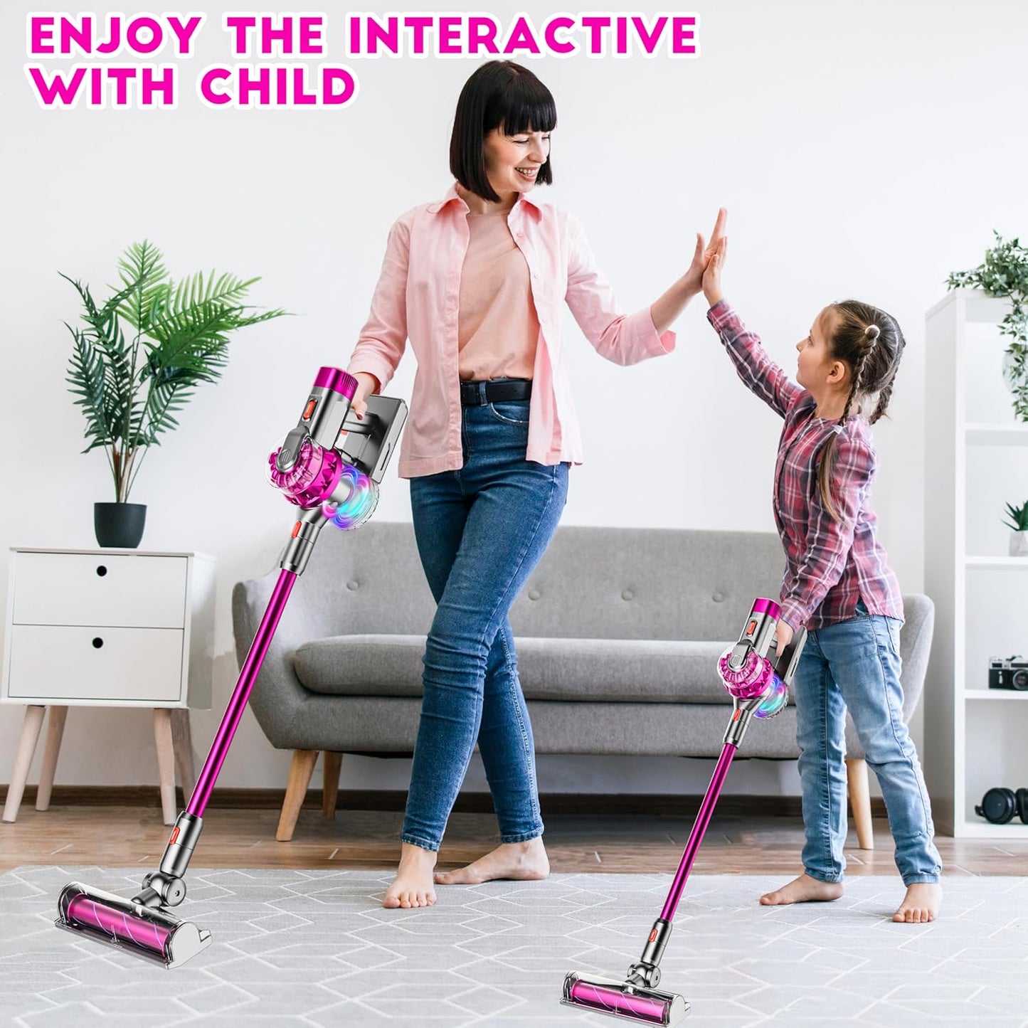 CleanWhizz™ – Realistische Speelgoedstofzuiger met Licht & Geluid – 4-in-1 Schoonmaakplezier