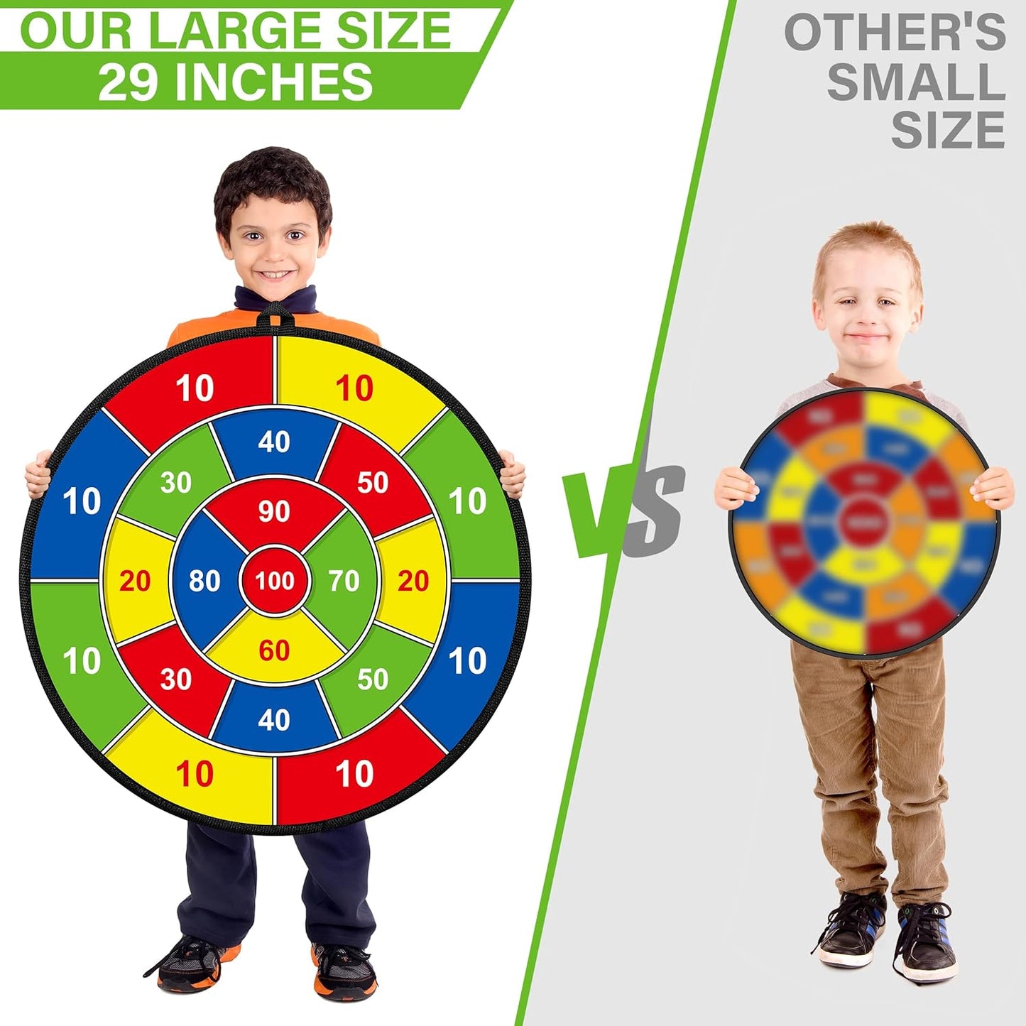 TargetChamp™ – Groot Dubbelzijdig Kinder Dartbord – Educatief Actief Speelplezier