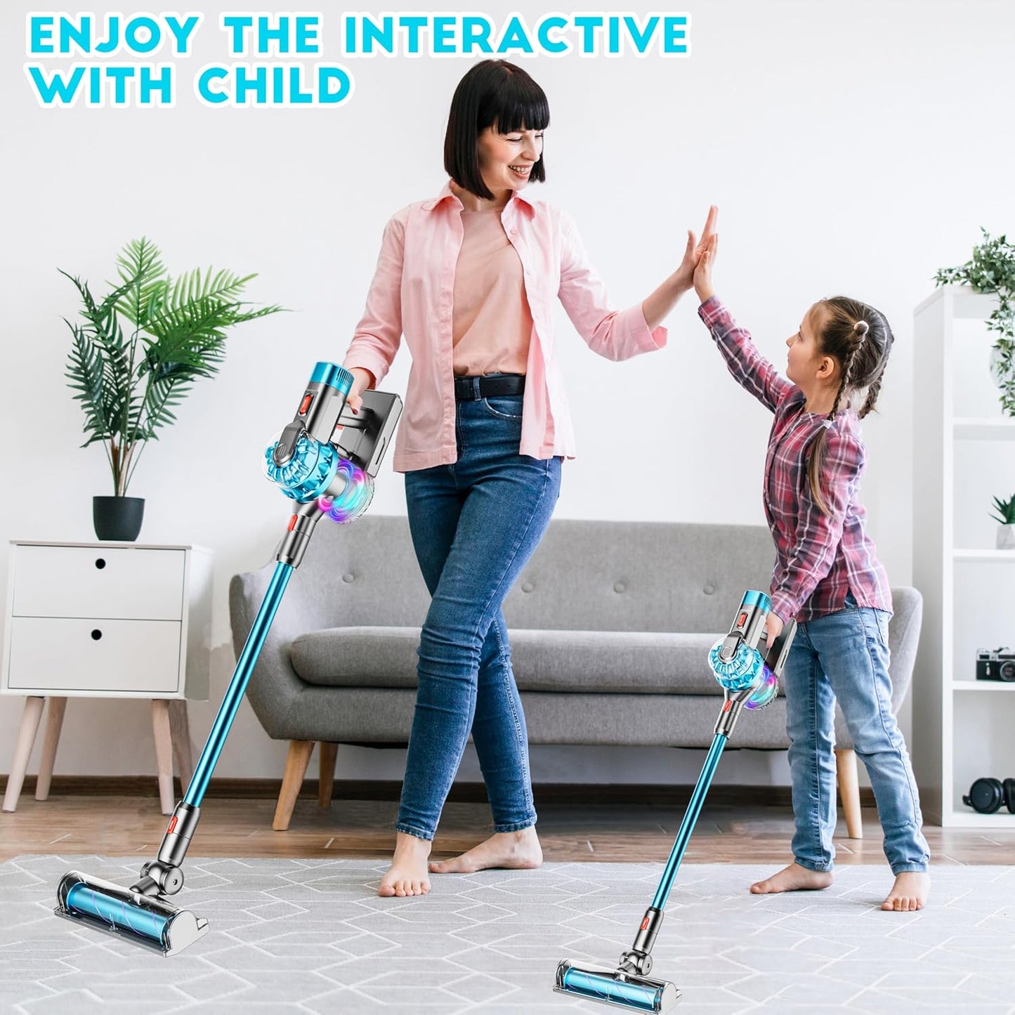 CleanWhizz™ – Realistische Speelgoedstofzuiger met Licht & Geluid – 4-in-1 Schoonmaakplezier