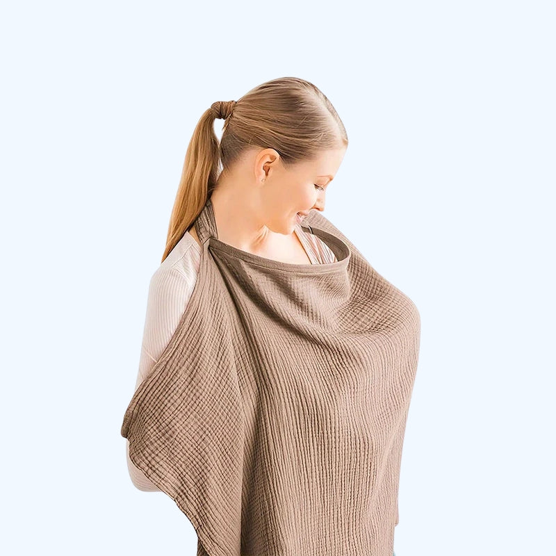 BreezeNurse™ – Zachte Sjaal voor Discrete Voeding – Ademend Borstvoedingsdeken