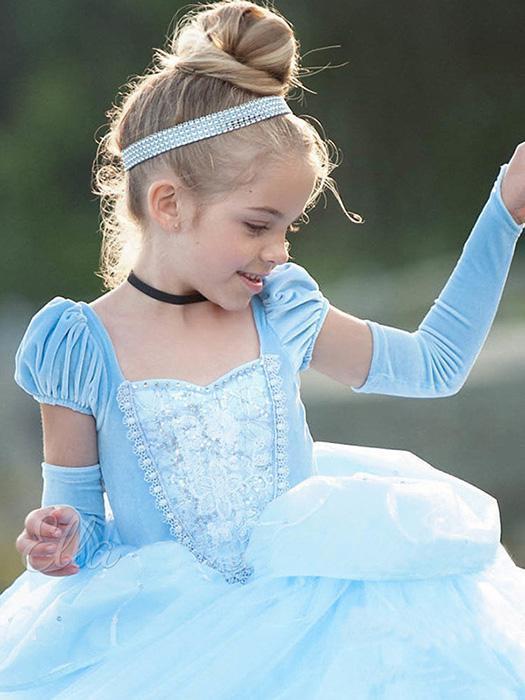 GlimmerElla™ – Zachte Sprookjesjurk met Stretch – Meisjes Prinses Jurk