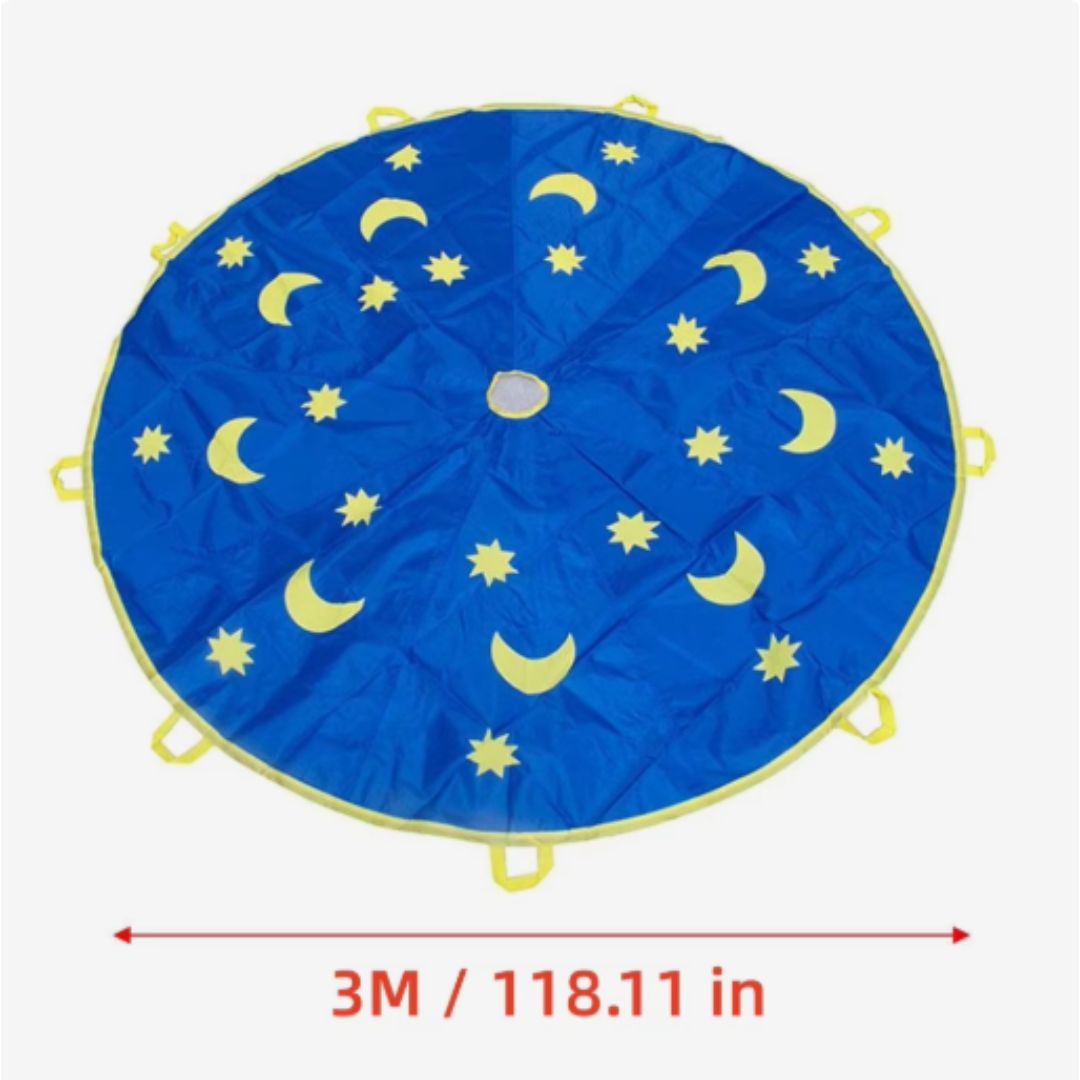 TeamWave™ – Rond Speel- en Bewegingsdoek – Kindvriendelijk Groepsspel Accessoire