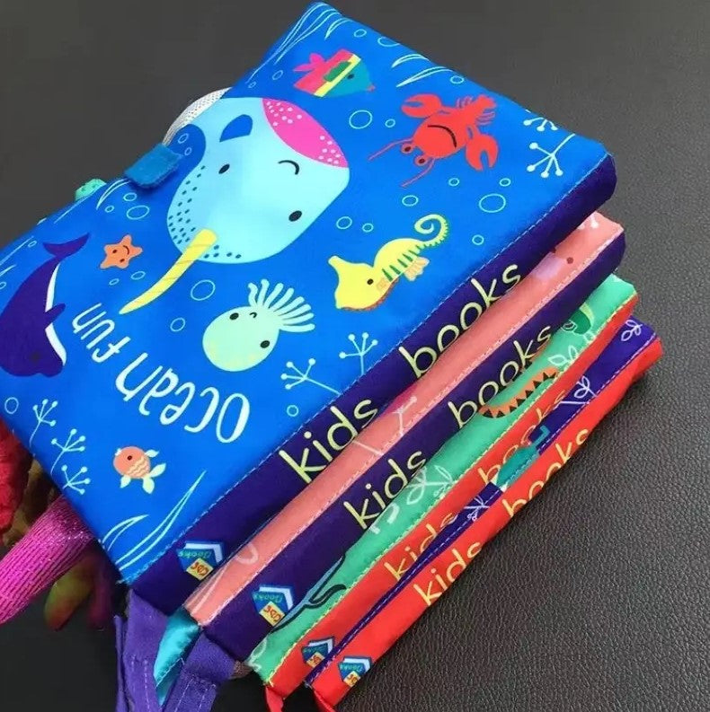 SensiLivre™ – Montessori Stoffen Boek voor Baby’s – Zachte Sensorische Ontwikkeling