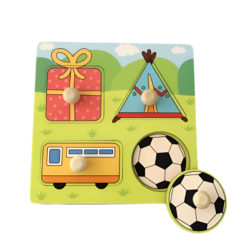 ShapeSmart™ – Educatieve Houten Puzzel – Kleuren & Vormen Ontdekspel