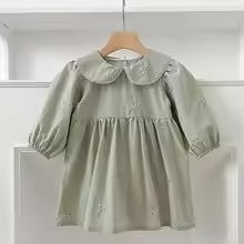 LaceHarvest™ – Vintage Set met Kanten Kraag – Baby en Peuter Outfit