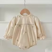 LaceHarvest™ – Vintage Set met Kanten Kraag – Baby en Peuter Outfit