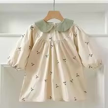 LaceHarvest™ – Vintage Set met Kanten Kraag – Baby en Peuter Outfit