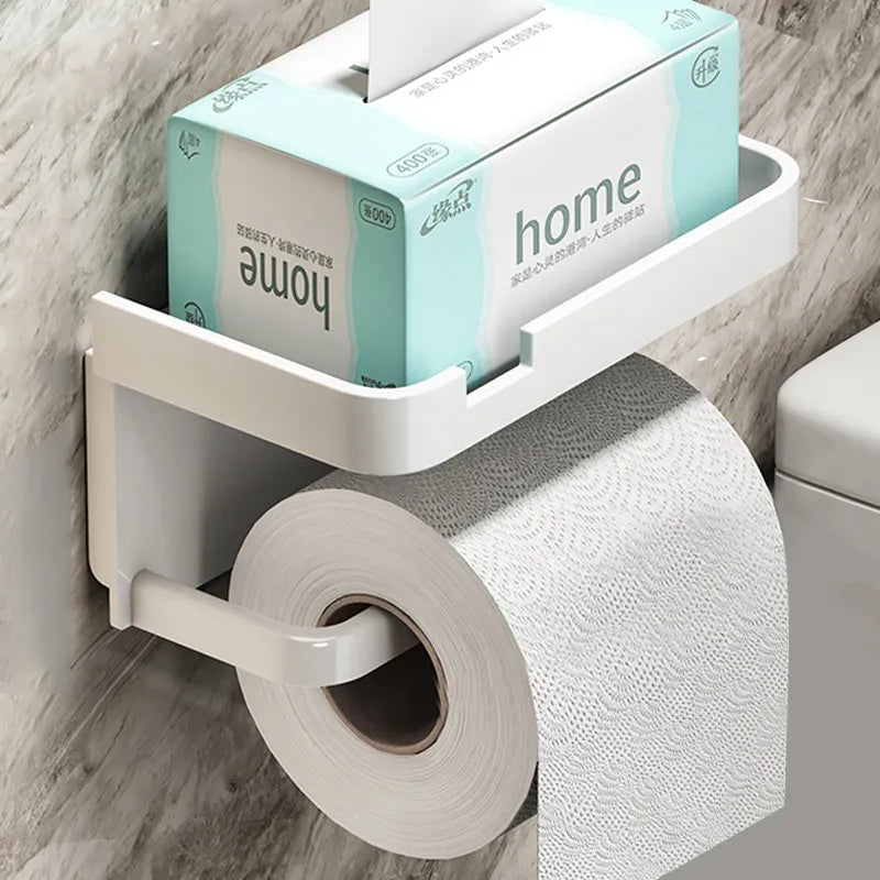 Aluminium Toiletrolhouder met Opbergplank - Modern, Duurzaam, Compact, 18,3x9,3 cm, Ideaal voor Badkamer 9