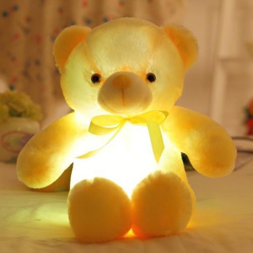 GlowBear™ – Lichtgevende LED Knuffelbeer – Zacht Nachtlampje & Troostvriend
