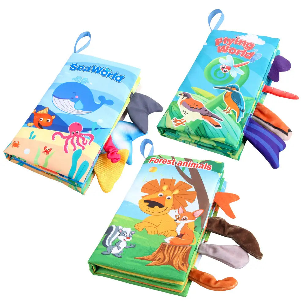 BladBeest™ – Montessori Stoffen Babyboekjes – Sensorisch Speelplezier voor de Allerkleinsten
