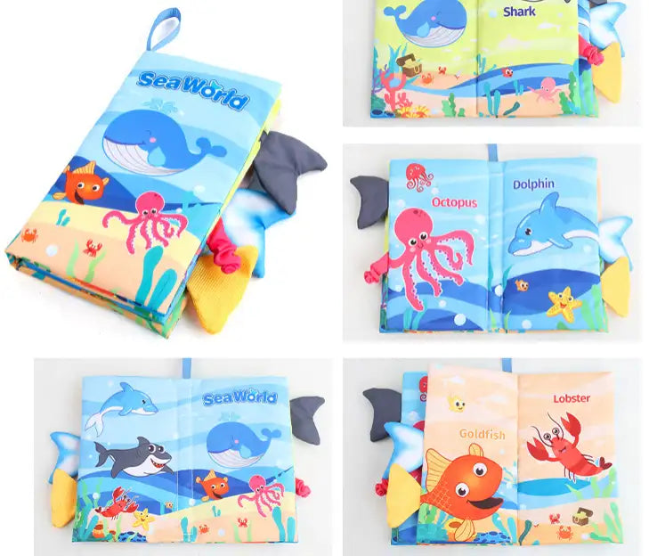 BladBeest™ – Montessori Stoffen Babyboekjes – Sensorisch Speelplezier voor de Allerkleinsten