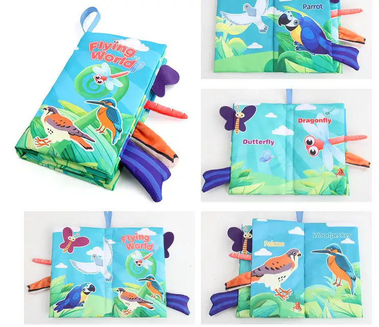 BladBeest™ – Montessori Stoffen Babyboekjes – Sensorisch Speelplezier voor de Allerkleinsten