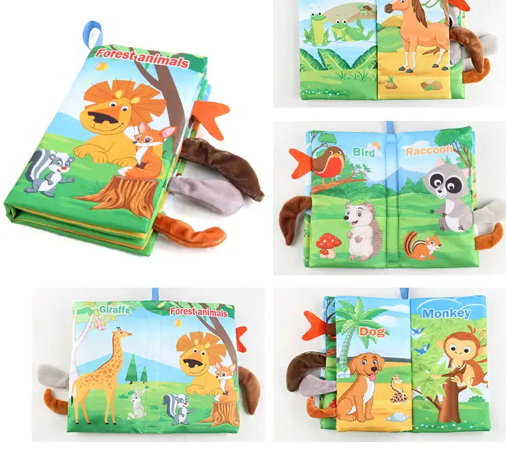 BladBeest™ – Montessori Stoffen Babyboekjes – Sensorisch Speelplezier voor de Allerkleinsten