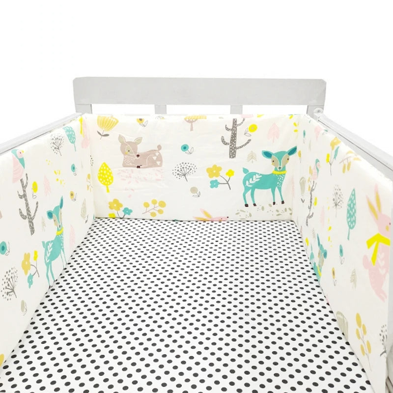 CozyGuard™ – Zachte Katoenen Ledikantbumper – Veilige Slaapbescherming