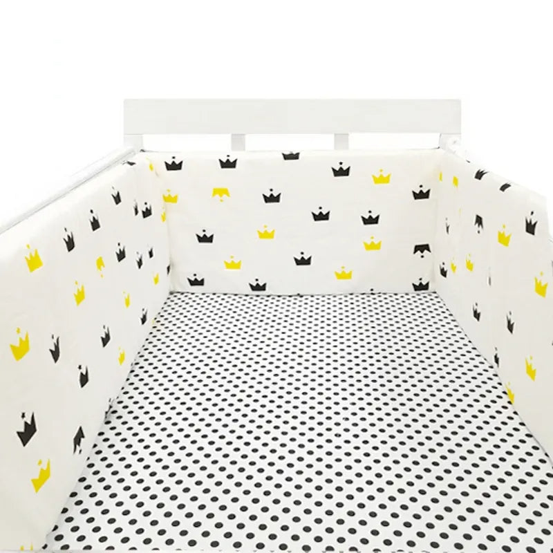 CozyGuard™ – Zachte Katoenen Ledikantbumper – Veilige Slaapbescherming