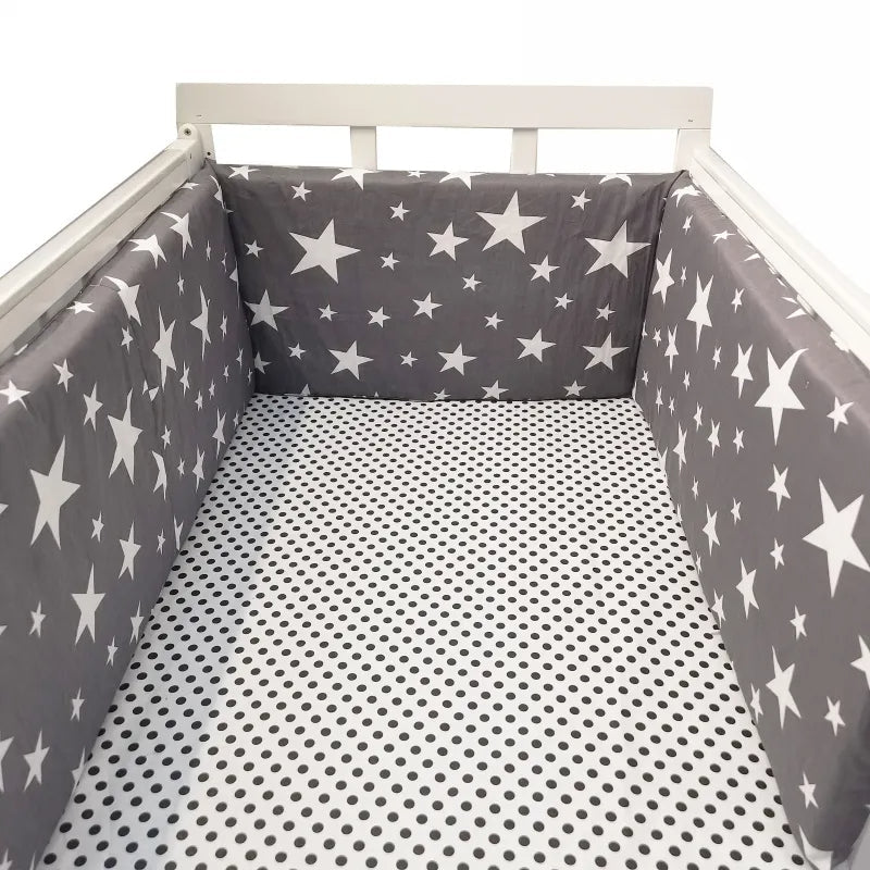 CozyGuard™ – Zachte Katoenen Ledikantbumper – Veilige Slaapbescherming