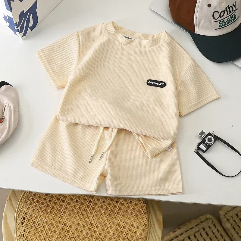 BrightFlex™ – Zomerset met Stretchkatoen – Jongens Outfit voor Warme Dagen