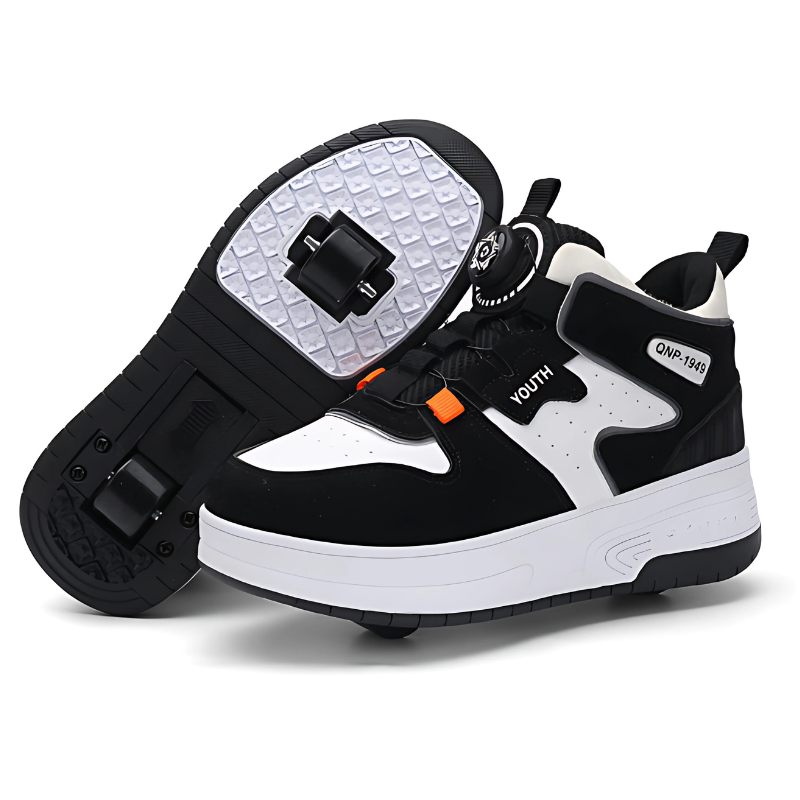 SneakRoll™ – Verstelbare Sneakers met Inklapbare Wieltjes – Kinderschoenen Avontuur Set