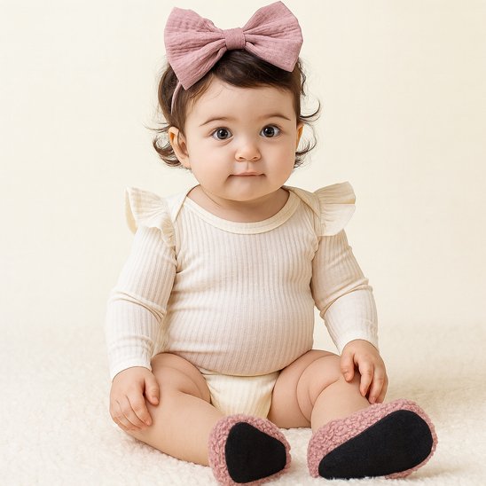VoetWolk™ – Biokatoenen Babyslofjes – Zachte Eerste Stapjes
