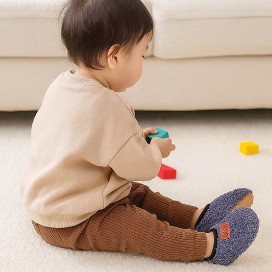 VoetWolk™ – Biokatoenen Babyslofjes – Zachte Eerste Stapjes
