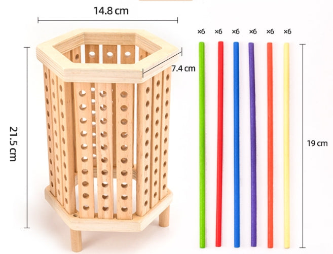 KleurToren™ – Montessori Kleuren- Vormenspel – Educatief Houten Speelgoed