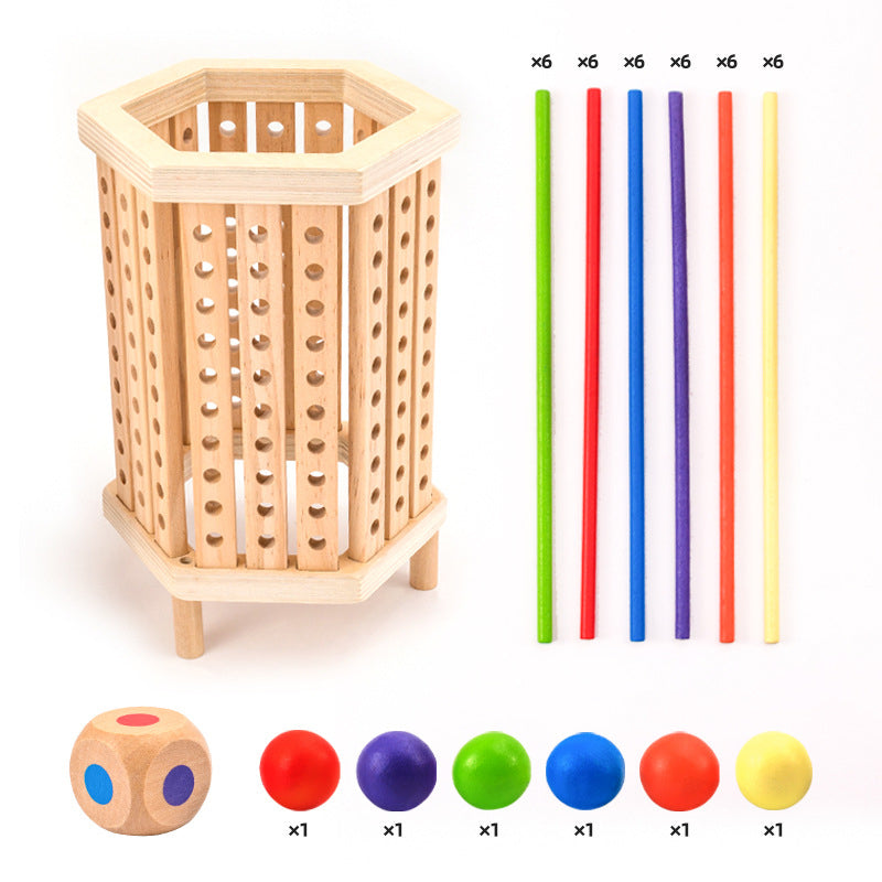KleurToren™ – Montessori Kleuren- Vormenspel – Educatief Houten Speelgoed