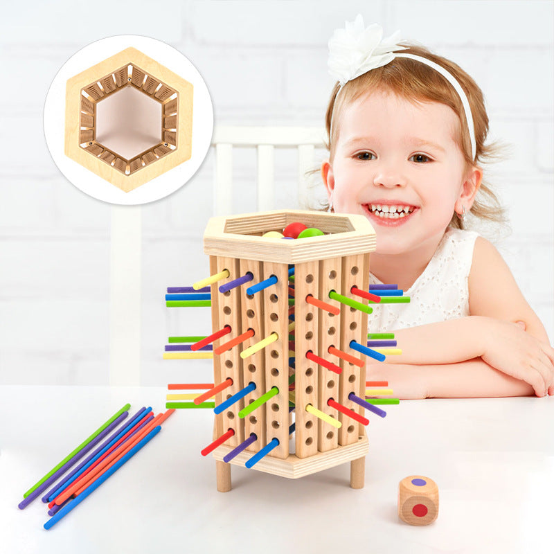 KleurToren™ – Montessori Kleuren- Vormenspel – Educatief Houten Speelgoed