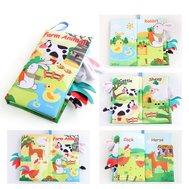 BladBeest™ – Montessori Stoffen Babyboekjes – Sensorisch Speelplezier voor de Allerkleinsten