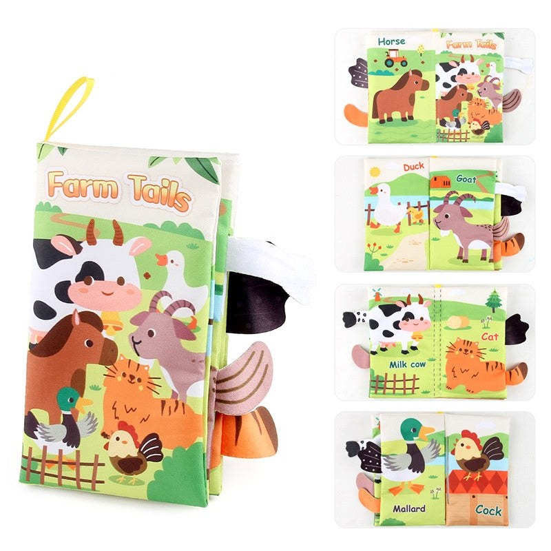 BladBeest™ – Montessori Stoffen Babyboekjes – Sensorisch Speelplezier voor de Allerkleinsten