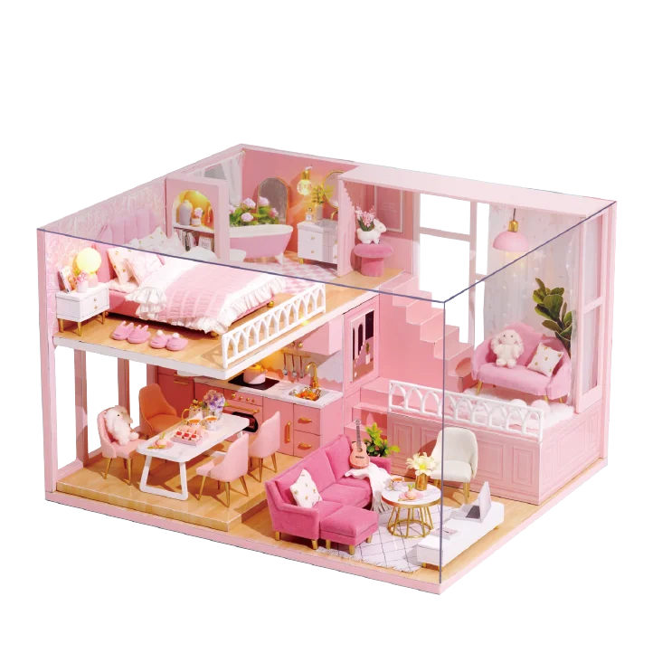 MiniWoodHaven™ – DIY Houten Poppenhuis met Meubels – Creatieve Cadeauset