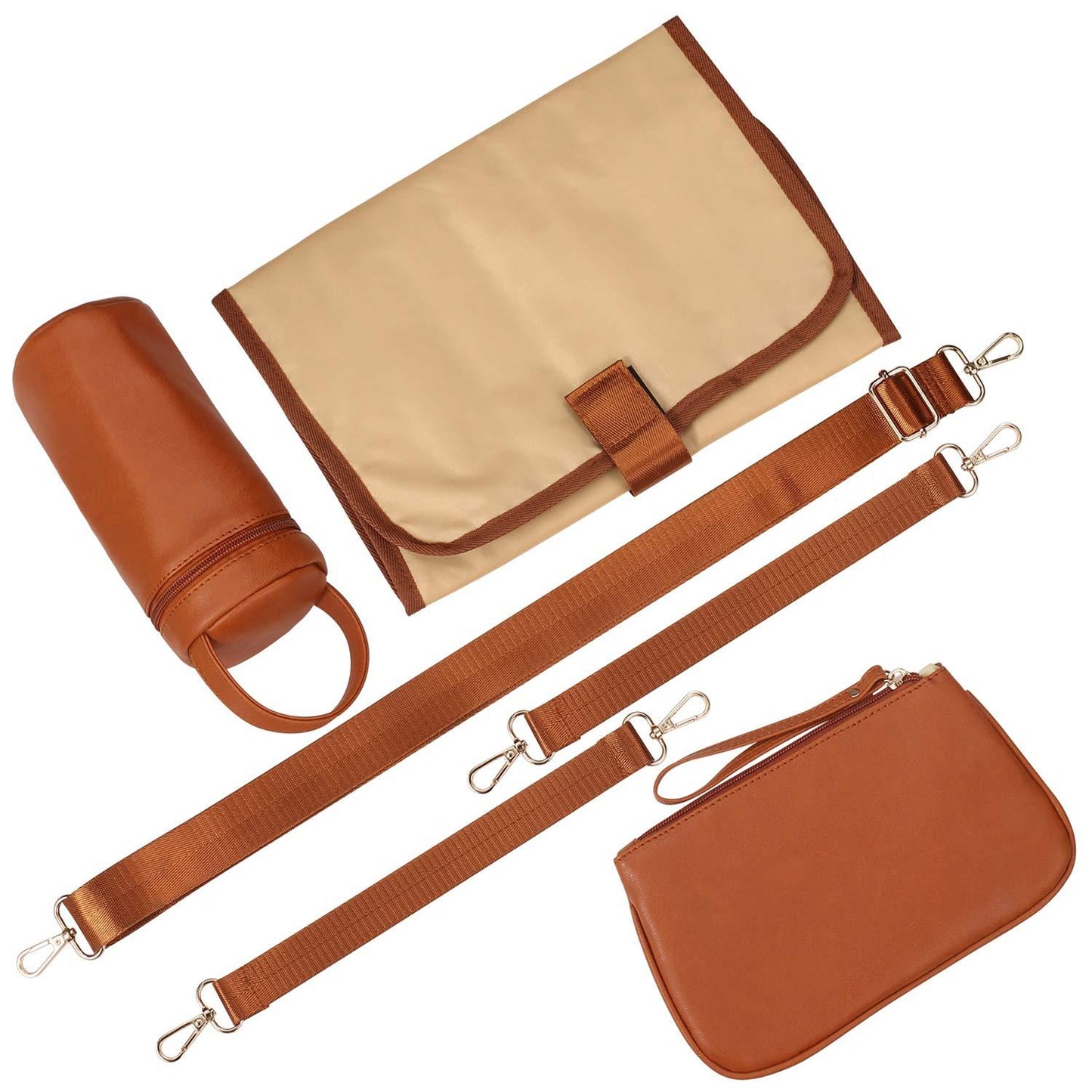 ChicVoyage™ – Sac à Langer en Cuir Véritable – Élégance et Praticité pour les Parents Modernes