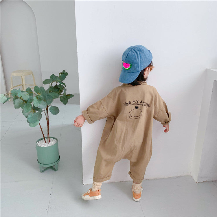 DenimDash™ – Stoere Spijkeroverall met Knopen – Comfortabele Kinderjumpsuit