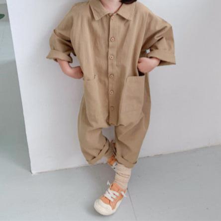 DenimDash™ – Stoere Spijkeroverall met Knopen – Comfortabele Kinderjumpsuit