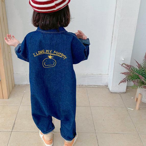 DenimDash™ – Stoere Spijkeroverall met Knopen – Comfortabele Kinderjumpsuit