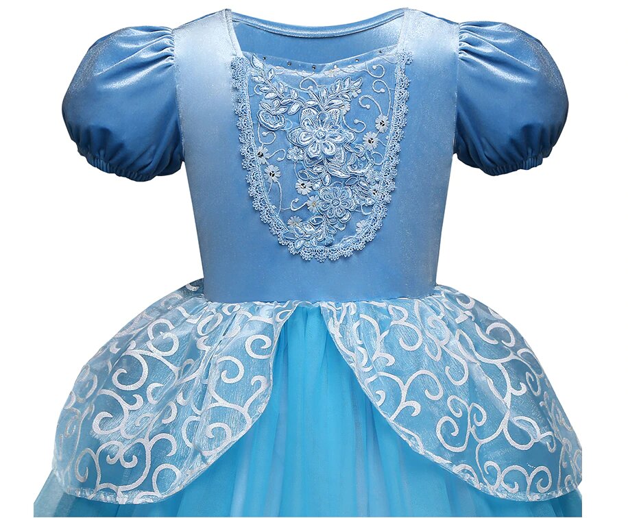 GlimmerElla™ – Zachte Sprookjesjurk met Stretch – Meisjes Prinses Jurk