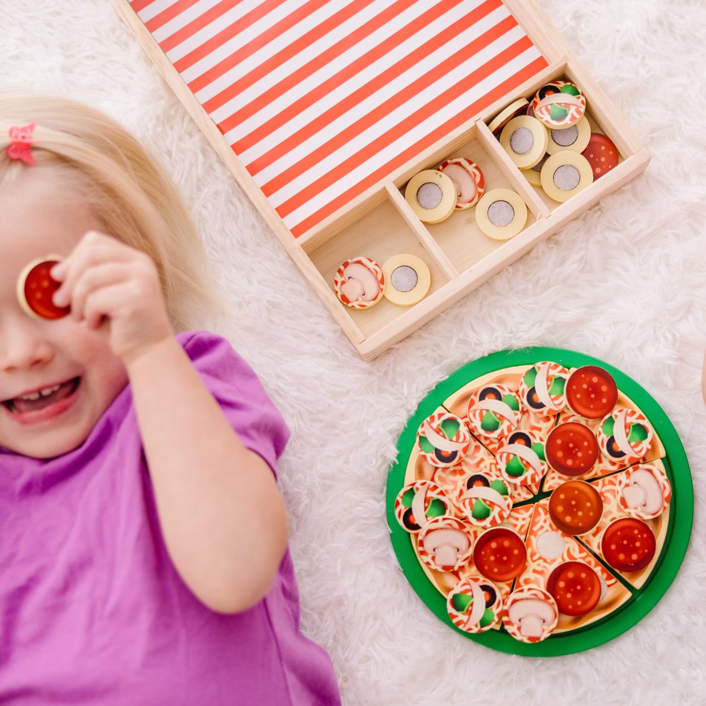 PepperPlay™ – Houten Pizza Snijset – 54-delige Speelkeuken met Klittenband