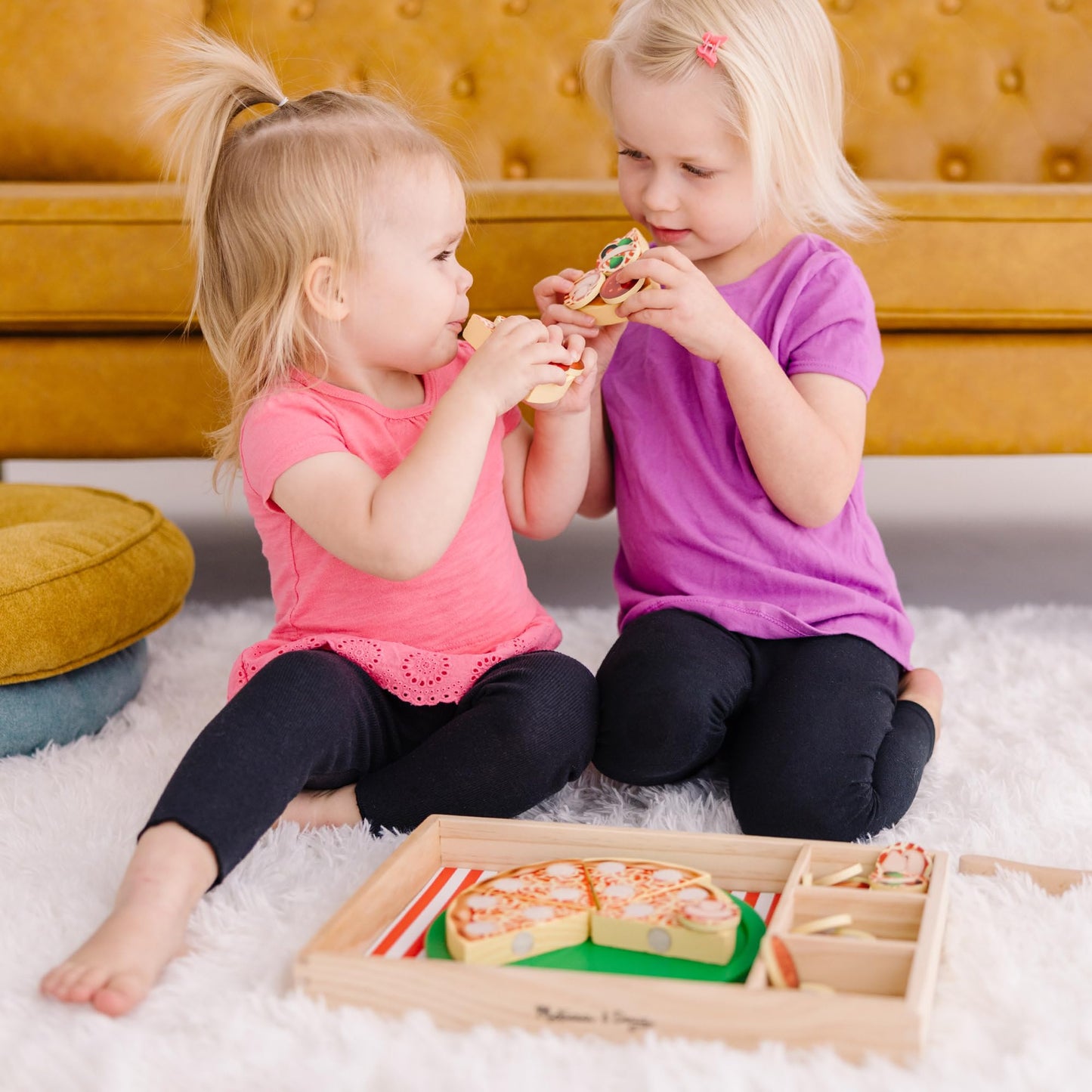 PepperPlay™ – Houten Pizza Snijset – 54-delige Speelkeuken met Klittenband