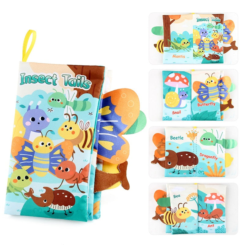 BladBeest™ – Montessori Stoffen Babyboekjes – Sensorisch Speelplezier voor de Allerkleinsten
