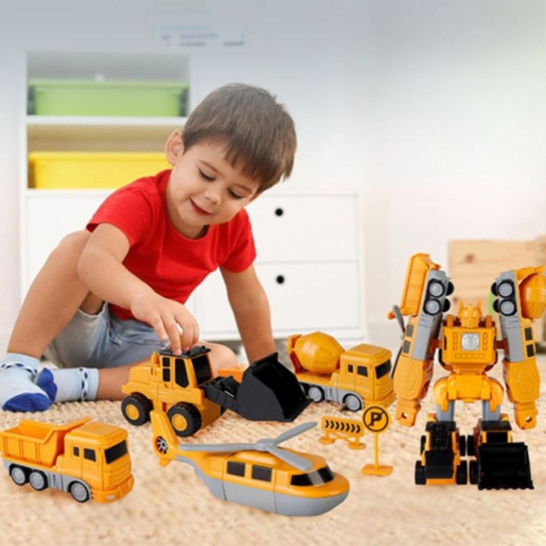 MagneTrux™ – Magnetische Bouwset 3-in-1 – Truck ↔ Robot voor Peuters & Kleuters