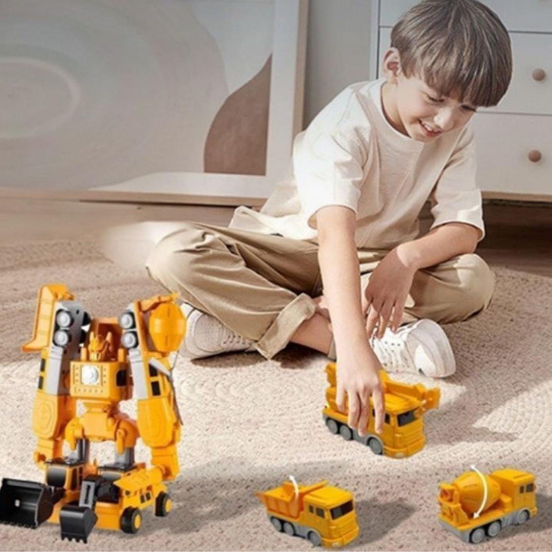 MagneTrux™ – Magnetische Bouwset 3-in-1 – Truck ↔ Robot voor Peuters & Kleuters