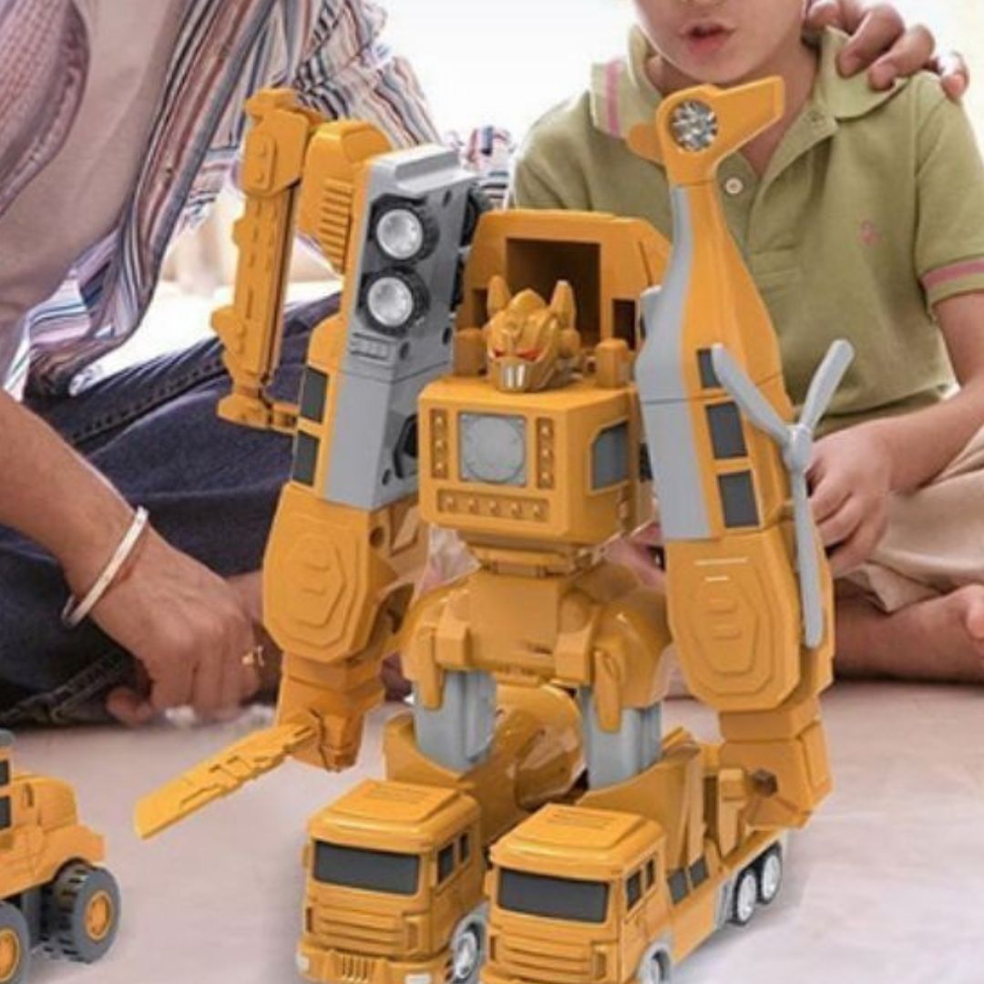 MagneTrux™ – Magnetische Bouwset 3-in-1 – Truck ↔ Robot voor Peuters & Kleuters