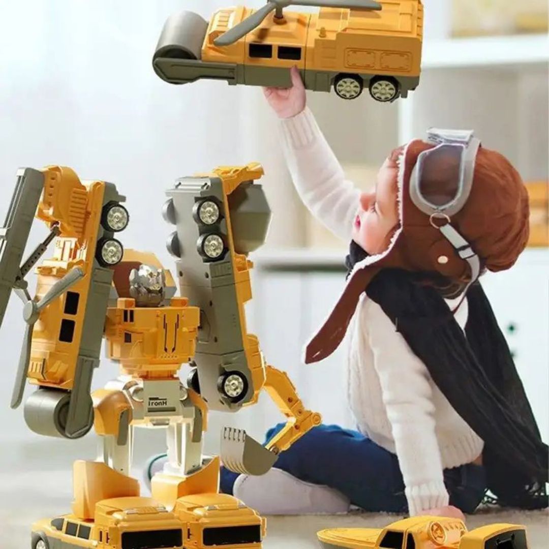 MagneTrux™ – Magnetische Bouwset 3-in-1 – Truck ↔ Robot voor Peuters & Kleuters