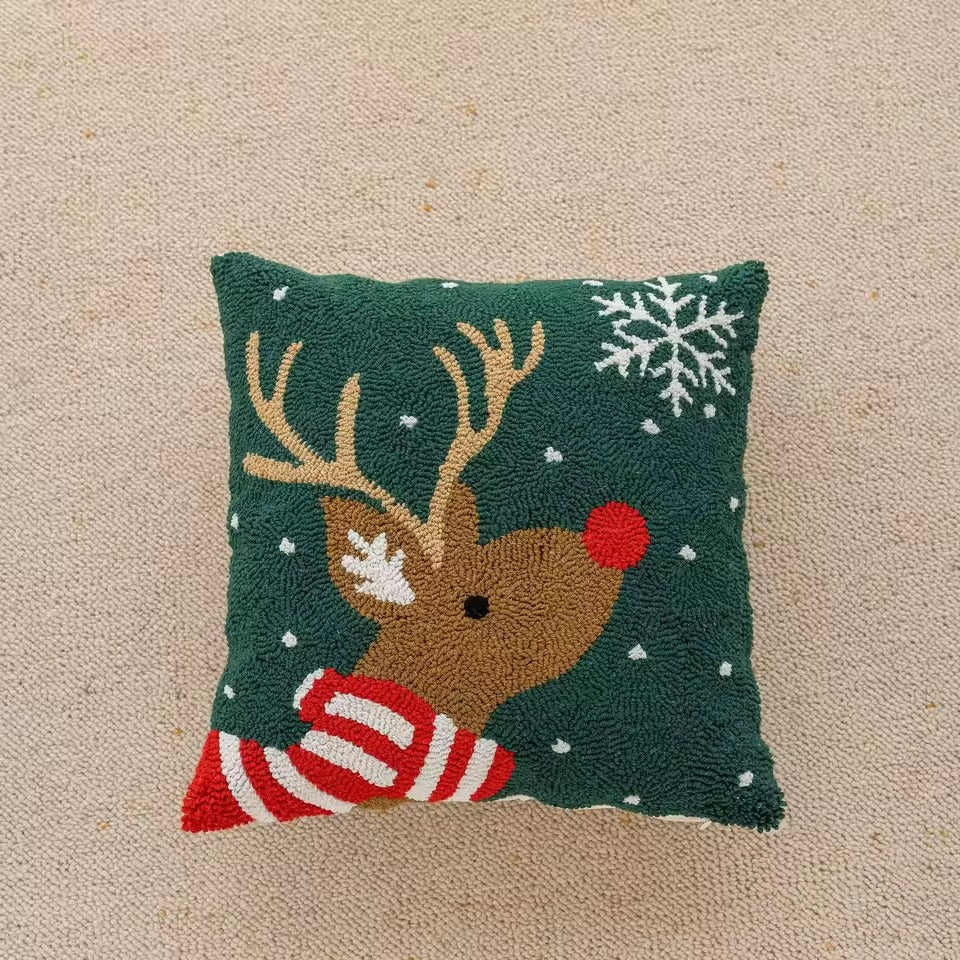 Krisco Kussenhoes - Katoen, Feestelijk Kerstdesign Vierkant 8