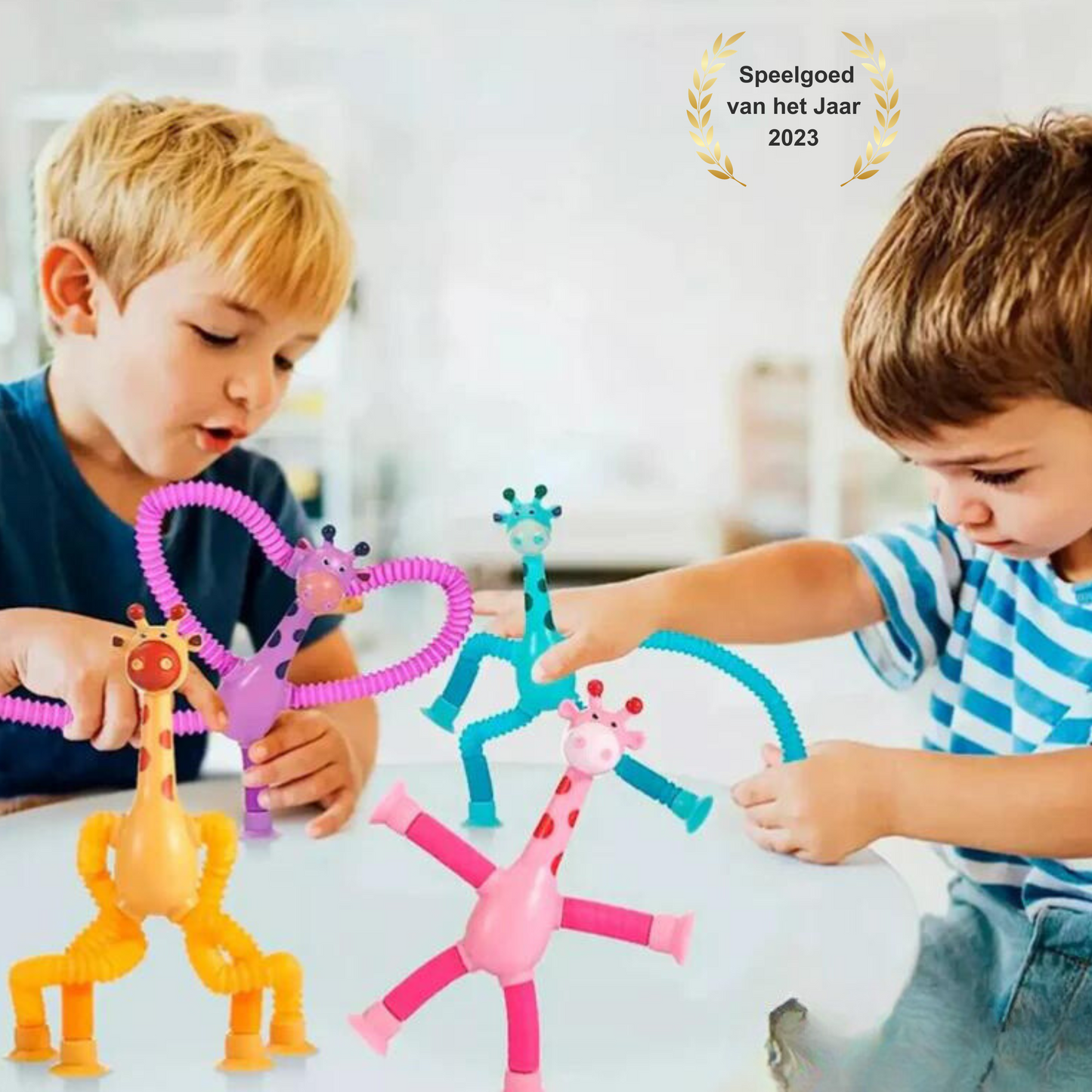 StretchiePals™ – Magisch Rekbaar Speelplezier – Giraffe Speelgoed Set