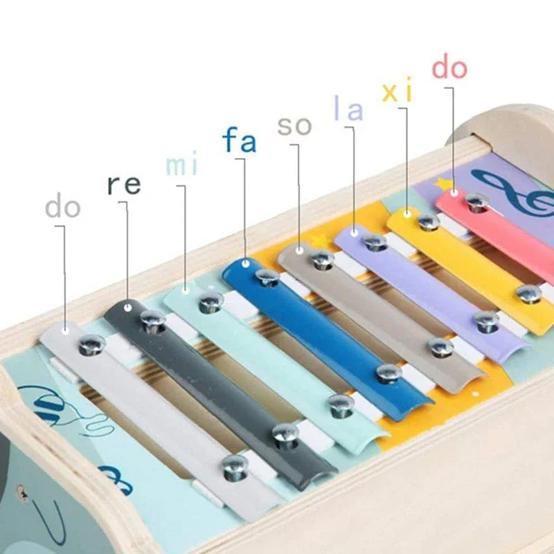 KlopKlank™ – Montessori 3-in-1 Hammerspel, Xylofoon Sorteerbox – Educatief Houten Speelgoed