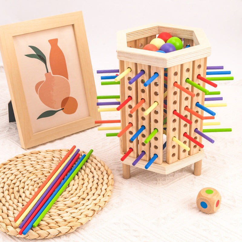 KleurToren™ – Montessori Kleuren- Vormenspel – Educatief Houten Speelgoed