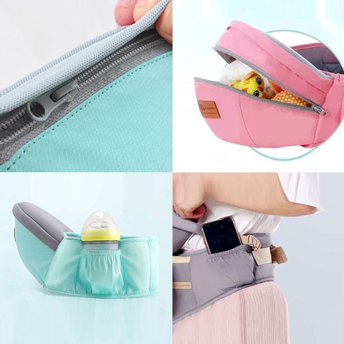 CuddleCarry™ – Ergonomische Heupdrager met Opbergruimte – Comfortabel Baby Draaghulpmiddel