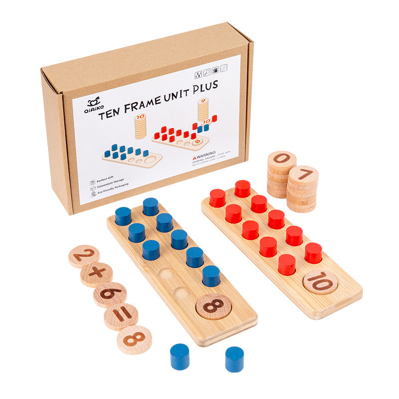 CountCraft™ – Montessori Rekenset van Hout – Educatief Cijferspel