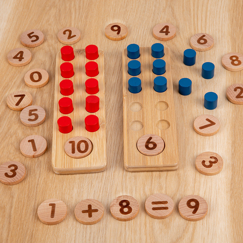 CountCraft™ – Montessori Rekenset van Hout – Educatief Cijferspel