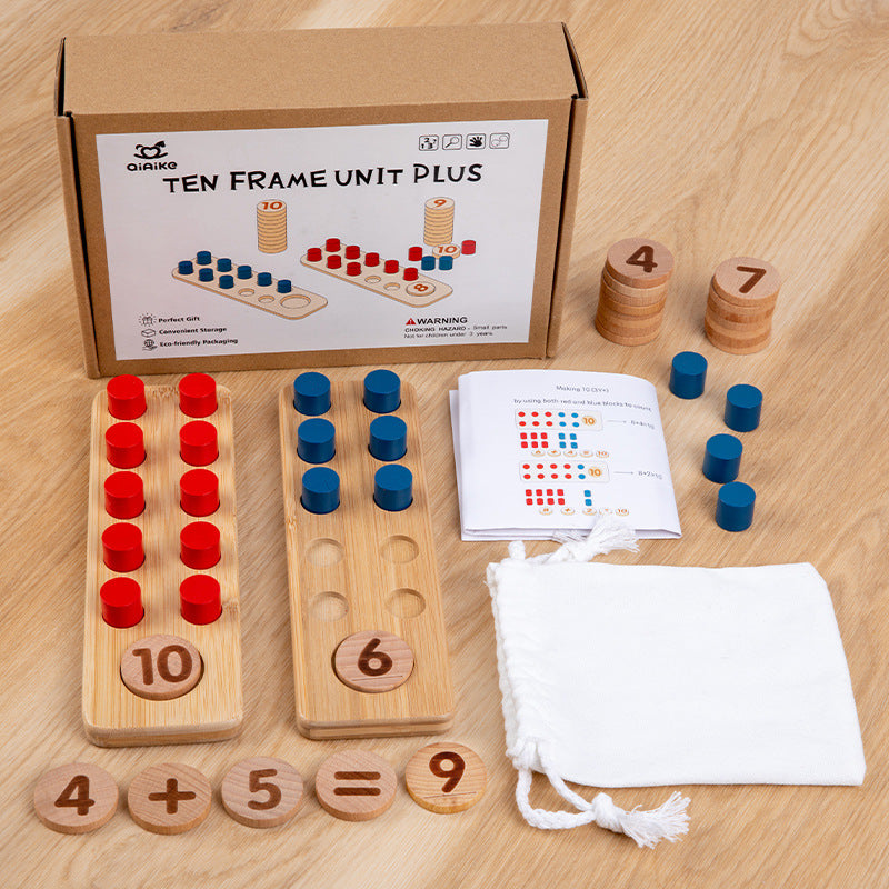CountCraft™ – Montessori Rekenset van Hout – Educatief Cijferspel